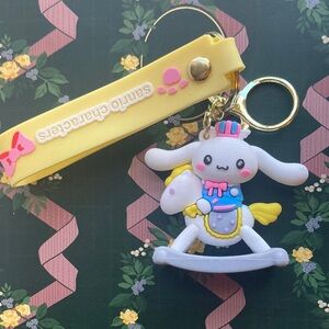 Cinnamoroll on Rocking Horse Keychain